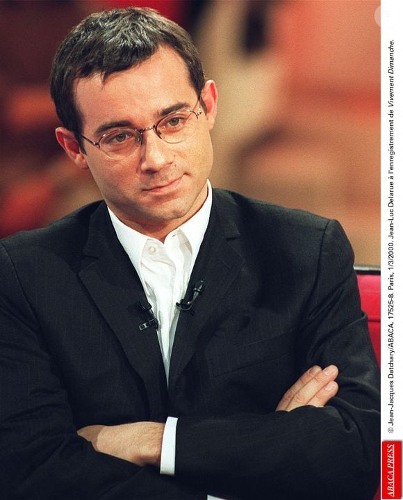 Jean-Luc Delarue ˆ l'enregistrement de Vivement Dimanche. © Jean-Jacques Datchary/ABACA. 17525-8. Paris, 1/3/2000.
