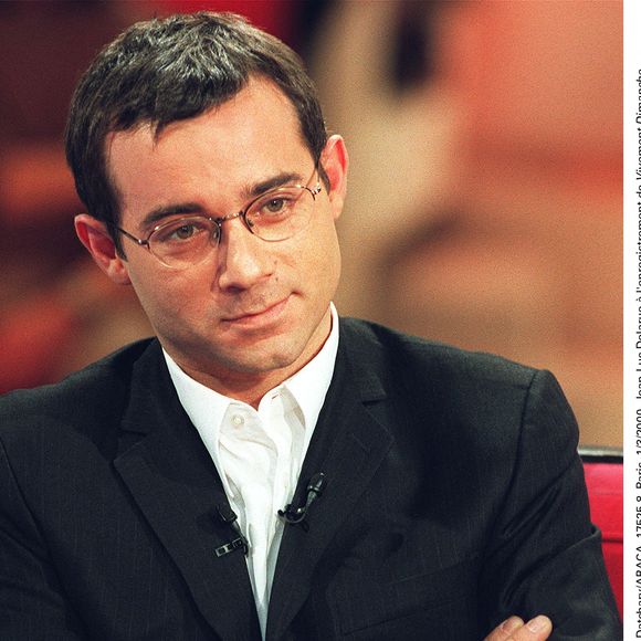 Jean-Luc Delarue ˆ l'enregistrement de Vivement Dimanche. © Jean-Jacques Datchary/ABACA. 17525-8. Paris, 1/3/2000.