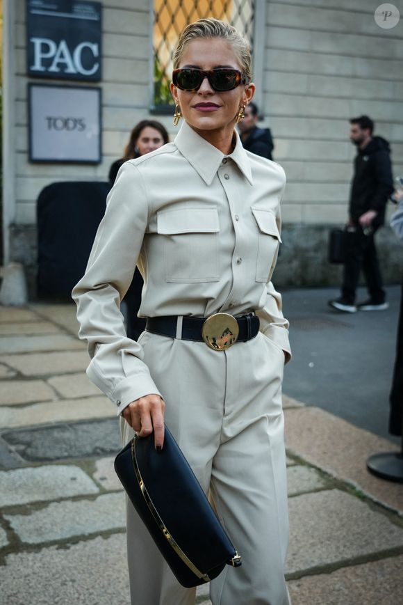 Caro Daur au Tod’s fashion show pendant la Fashion Week de Milan le 28 février 2025© Lucia Sabatelli/Bestimage