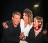 Benjamin Castaldi, Caroline Ithurbide, Isabelle-Morini-Bosc lors de l'enregistrement de l’émission "On Connait La Chanson Céline Dion", présentée par L.Boccolini et diffusée le 1er septembre sur W9, à Paris, France, le 2 juillet 2026. © Jack Tribeca/Bestimage