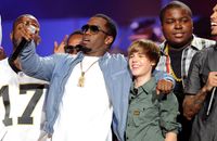 Justin Bieber et P. Diddy au 'Jimmy Kimmel Live!' en 2011