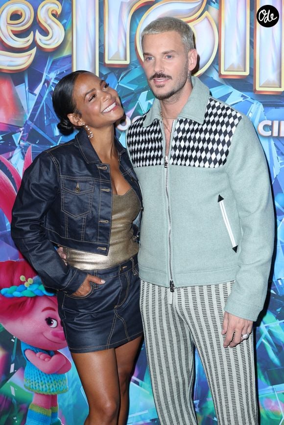 Christina Milian et M. Pokora assistent à la première de « Les Trolls 3 » au cinéma Gaumont Marignan à Paris, en France, le 11 octobre 2023. Photo de Jérôme Domine/ABACAPRESS.COM