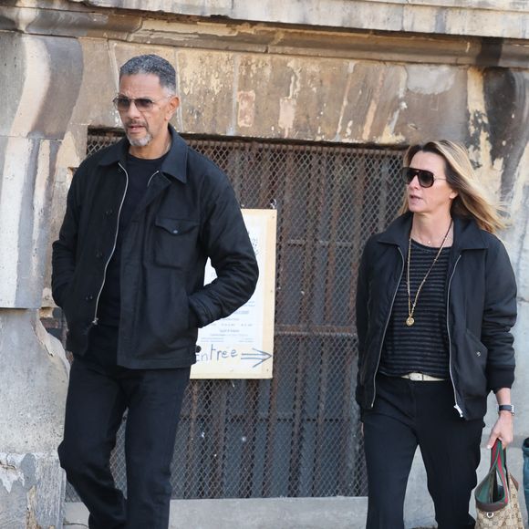 Roschdy Zem et sa compagne Sarah Poniatowski - Obsèques de Nathalie Baye en l'église Saint-Sulpice à Paris le 23 avril 2026. © Dominique Jacovides - Coadic Guirec / Bestimage