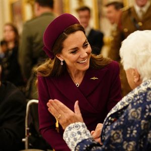 Catherine (Kate) Middleton, princesse de Galles, - Les membres de la famille royale britannique assistent à la célébration du 80ème anniversaire de la fin de la Seconde guerre mondiale (VE80 Tea Party) au palais de Buckingham, à Londres, au Royaume-Uni, le 5 mai 2025. © Jordan Pettitt/WPA-Pool/Bestimage