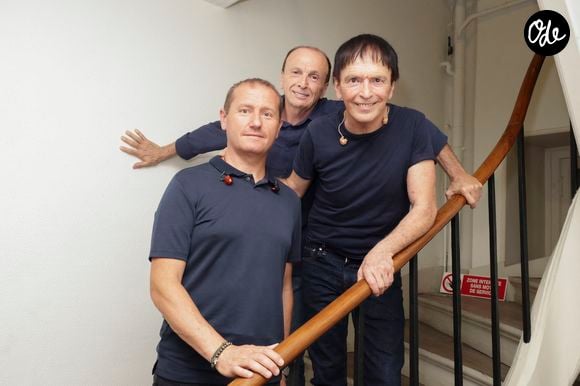 Exclusif - Le groupe de musique corse "I Muvrini" (Alain Bernardini, Jean-François Bernardini et Stéphane Magiantini) lors de l'enregistrement de l'émission "Le Grand Echiquier - Méditerrannée" présentée par A.Manoukian et C.Chazal et diffusée le 2 juillet 2026 sur France 2, à Versailles, France, le 1er juillet 2025. © Jack Tribeca/Bestimage