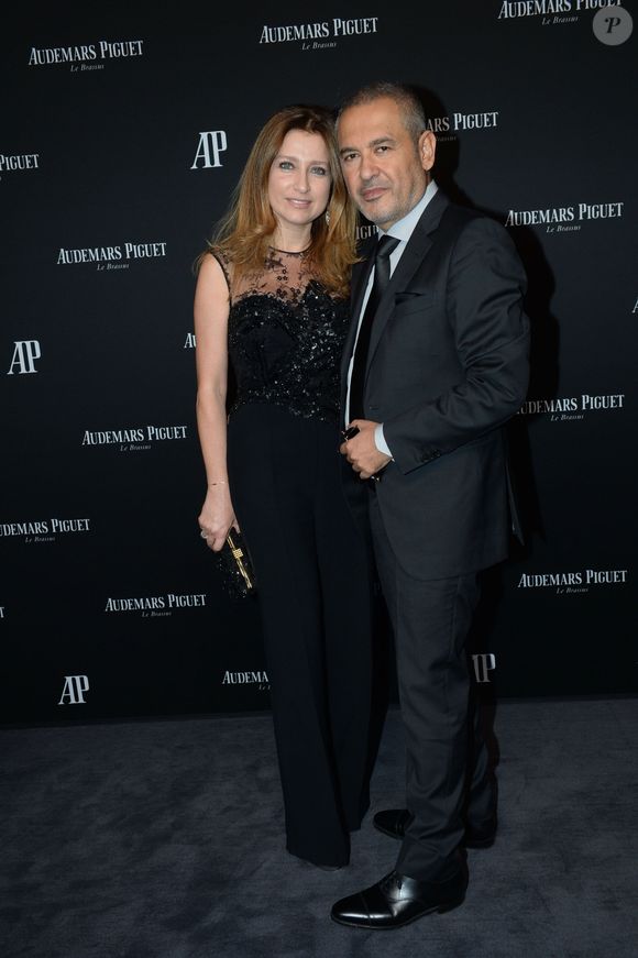 Exclusif - Elie Saab et sa femme Claudine - La maison Audemars Piguet a célébré le lancement de la nouvelle Millenary Femme au Carreau du Temple à Paris le 6 juillet 2015. RACHID BELLAK / BESTIMAGE