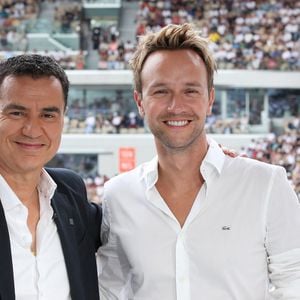 Exclusif - Laurent Luyat et Cyril Féraud - Plateau de France Télévision lors des Internationaux de France de Tennis de Roland Garros 2023 - Jour 15 à Paris le 11 Juin 2023. 

© Bertrand Rindoff / Bestimage