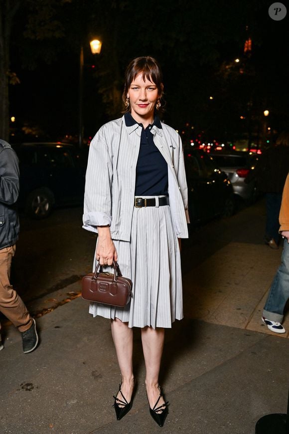Sandra Hüller aux arrivées à l’after Miu Miu Collection Femme Prêt-à-Porter Printemps/Eté 2026 lors de la Fashion Week de Paris (PFW), au restaurant Gigi, à Paris, France, le 6 octobre 2025. © Pierre Perusseau/Bestimage