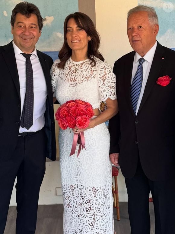 Mariage du chef étoilé Georges Blanc avec Sara, en présence de sa fille Lara Blanc qui a fêté ses 18 ans et de l'humoriste Laurent Gerra. Le 30 mai 2025.