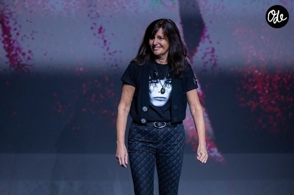 Fashion designer Virginie Viard lors du défilé Chanel Collection Femme Prêt-à-porter Printemps/Eté 2023 lors de la Fashion Week de Paris (PFW), France, le 4 octobre 2022. © Olivier Borde/Bertrand Rindoff Petroff/Bestimage