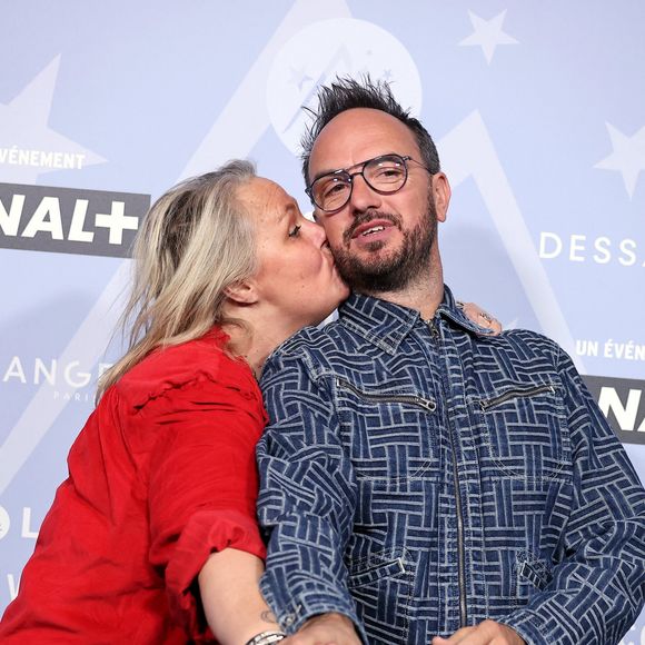 Valérie Damidot et Jarry - Photocall lors de la 28ème édition du festival International du Film de Comédie à l'Alpe d'Huez le 14 janvier 2025. © Dominique Jacovides/Bestimage