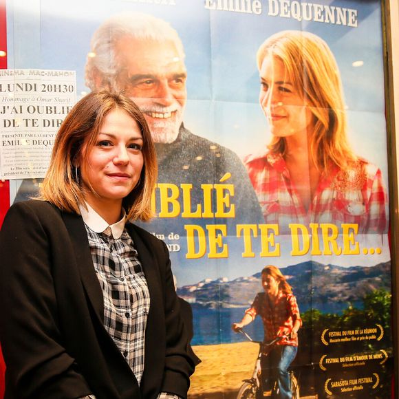 Exclusif - Emilie Dequenne - Hommage à Omar Sharif et présentation du film "Oublié de te dire" au cinéma Mac Mahon à Paris. Le 21 septembre 2015 Agence / Bestimage