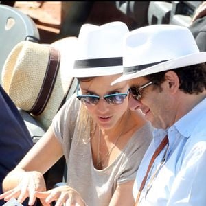Celine Bosquet et Patrick Bruel - people à la quinzième journée des Internationaux de France de tennis de Roland Garros 2011. Rindoff-Jacovides / Bestimage