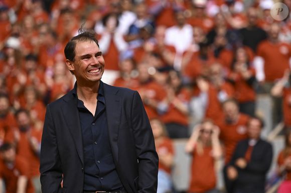 Hommage à Rafael Nadal lors des Internationaux de France de Tennis de Roland Garros 2025, sur le court Philippe-Chatrier au Complexe Roland-Garros à Paris, France, le 25 mai 2025. © Corinne Dubreuil/Pool FFT/Bestimage