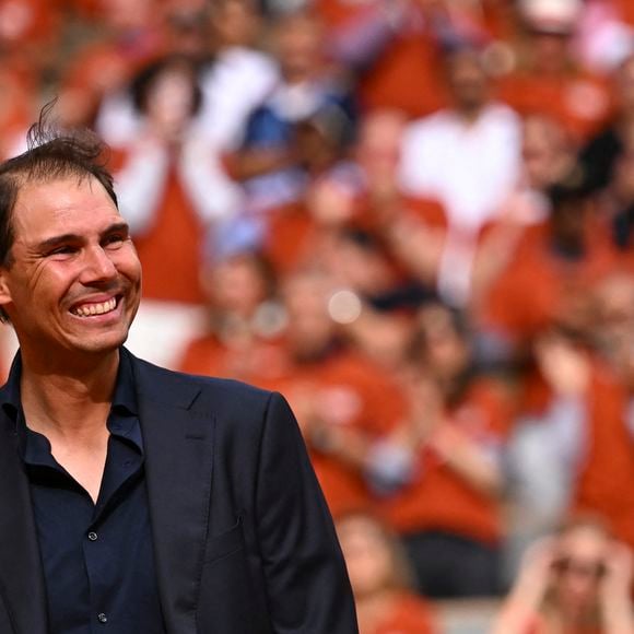 Hommage à Rafael Nadal lors des Internationaux de France de Tennis de Roland Garros 2025, sur le court Philippe-Chatrier au Complexe Roland-Garros à Paris, France, le 25 mai 2025. © Corinne Dubreuil/Pool FFT/Bestimage