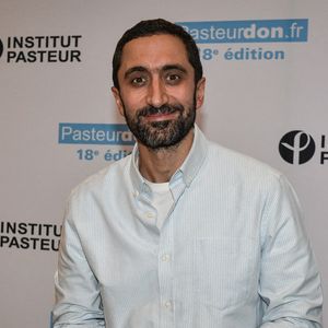 Jimmy Mohamed lors de la 18e édition du Pasteurdon, la campagne annuelle de collecte de fonds de l'Institut Pasteur, à l'Institut Pasteur de Paris, le 9 octobre 2024. Photo par Firas Abdullah/ABACAPRESS.COM