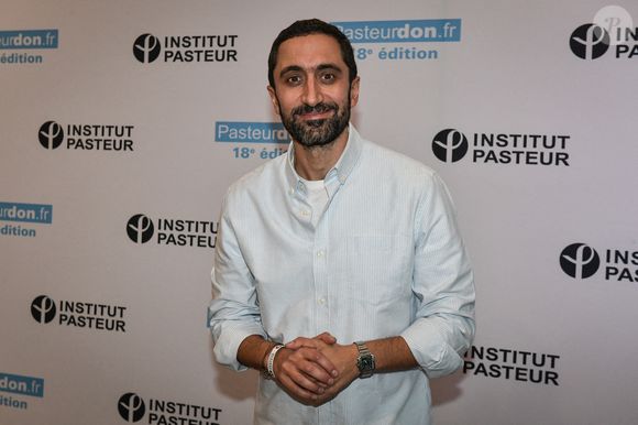 Jimmy Mohamed lors de la 18e édition du Pasteurdon, la campagne annuelle de collecte de fonds de l'Institut Pasteur, à l'Institut Pasteur de Paris, le 9 octobre 2024. Photo par Firas Abdullah/ABACAPRESS.COM