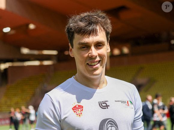 Louis Ducruet - La famille princière de Monaco assiste au match de football Racing Stars Football Cup opposant les pilotes Nazionale Piloti contre les Barbagiuans au stade Louis II à Monaco le 21 mai, 2025. © Claudia Albuquerque/Bestimage