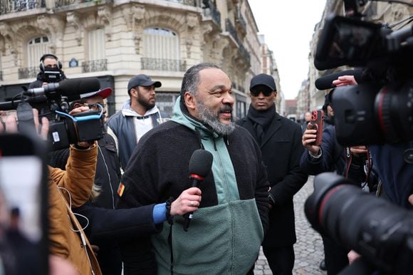 Dieudonné M'Bala M'Bala - Arrivées à l'hommage à Jean-Marie Le Pen en l’église Notre-Dame du Val-de-Grâce à Paris le 16 janvier 2025.

© Cyril Moreau / Bestimage