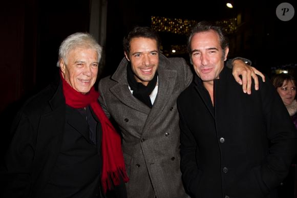 Guy Bedos, son fils Nicolas et Jean Dujardin à l'Olympia en 2013. © Gwendoline Le Goff / Panoramic / Bestimage