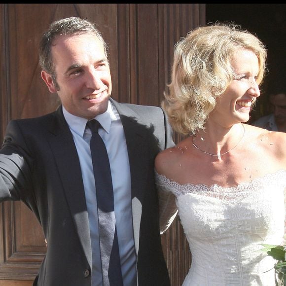 Alexandra Lamy et Jean Dujardin le 25 juillet 2009 à Anduze. © JACOVIDES-MOREAU / BESTIMAGE
