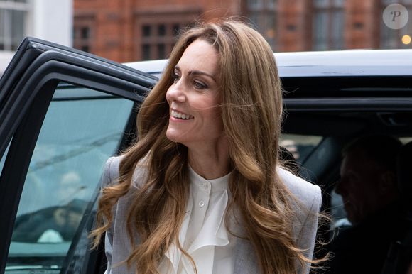 Kate Middleton assiste au Sommet sur l'avenir du travail, organisé par la Royal Foundation et le groupe de travail des entreprises pour la petite enfance à la Salesforce Tower, dans la City de Londres, au Royaume-Uni. © Thomas Krych/ZUMA Press Wire/Bestimage