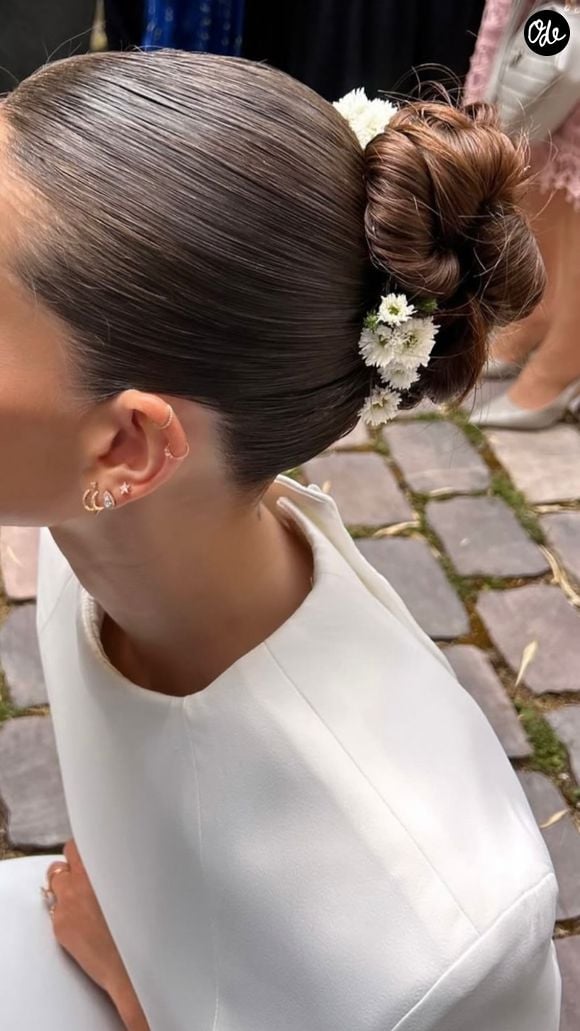 La mannequin s'est préparée au Shangri-La Paris, avec une vue imprenable sur la tour Eiffel.

Thylane Blondeau a partagé les coulisses de son mariage avec Benjamin Attal. Capture d'écran Instagram