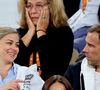 Laure Boulleau et Bruno Cheyrou, dans les tribunes lors des Internationaux de France de Tennis de Roland Garros 2025, à Paris, France, le 28 mai 2025. © Jacovides-Moreau/Bestimage