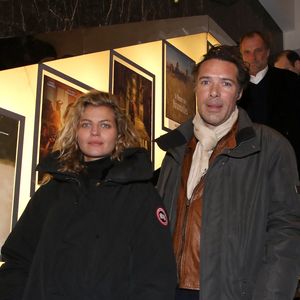 Nicolas Bedos et sa compagne Pauline Desmonts - Présentation et Projection du Documentaire de Bernard-Henri Lévy (BHL) sur la guerre en Ukraine : "Slava Ukraini" (Gloire à l'Ukraine) au Cinéma Balzac à Paris, France, le 6 Février 2023.  © Bertrand Rindoff / Bestimage