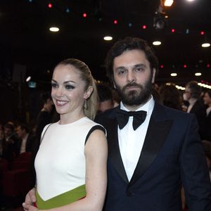 Charlotte Ranson et Pio Marmai lors de la 47e cérémonie des César du cinéma à l'Olympia à Paris, France, le 25 février 2022. Photo by Aurore Marechal/ABACAPRESS.COM