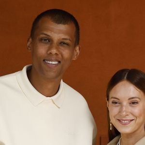 Stromae et sa femme Coralie Barbier lors des Internationaux de France de Tennis de Roland Garros 2026, à Paris, France, le 7 juin 2026. © Jacovides-Moreau/Bestimage
