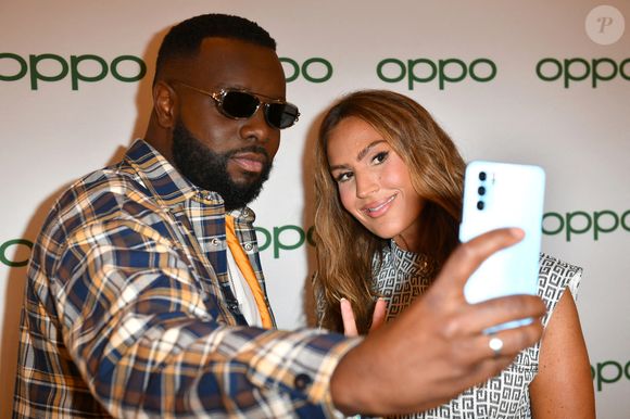Gims et Vitaa au lancement de la nouvelle Série OPPO Reno6 5G avec le duo exclusif Gims et Vitaa à Paris le 9 Septembre 2021. 
© Veeren Ramsamy / Bestimage