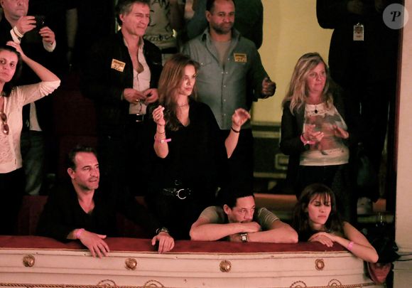 Laurent Olmedo, Jean Dujardin, Nadia Fares, Joey Starr et Doria Tillier - People au Theatre de Paris pour les 70 ans de Johnny Hallyday. Le 15 juin 2013 ©Borde-Corlouer-Jacovides-Moreau / Bestimage