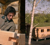 Vianney a publié une longue vidéo sur YouTube montrant la construction de sa cabane.

Vianney en pleine construction de sa cabane en bois sur YouTube.