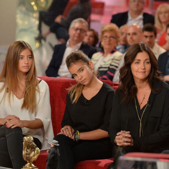 Elisa Huster, Toscane Huster et Cristiana Reali lors de l'enregistrement de Vivement Dimanche à Paris, France, 24 septembre 2014. Photo by Max Colin/ABACAPRESS.COM