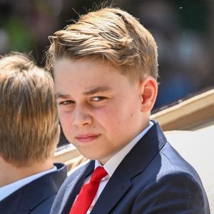 Le prince George pendant le défilé des couleurs 2025, à Londres, Royaume-Uni, le 14 juin 2025. Photo by Zak Hussein/Splash News/ABACAPRESS.COM
