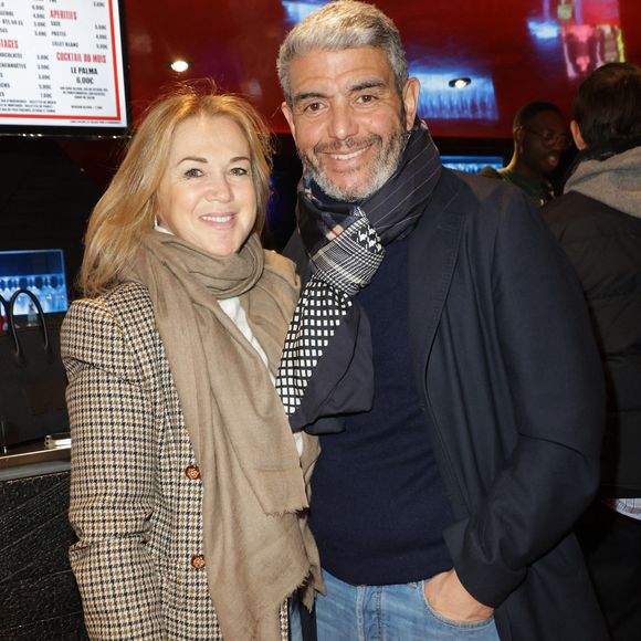 Exclusif - Ramzi Khiroun et sa femme - Célébrités assistent au spectacle "Authentique" de Ary Abittan à la Cigale à Paris les 18, 19, 22 et 23 février 2025. © Coadic Guirec/Bestimage