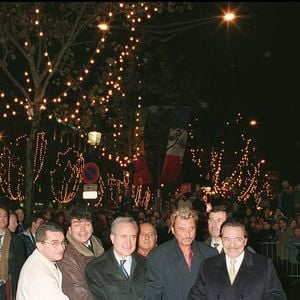 Jean Tiberi et Jean-Pierre Bloch aux illuminations des Champs-Elysées ANGELI-RINDOFF / BESTIMAGE