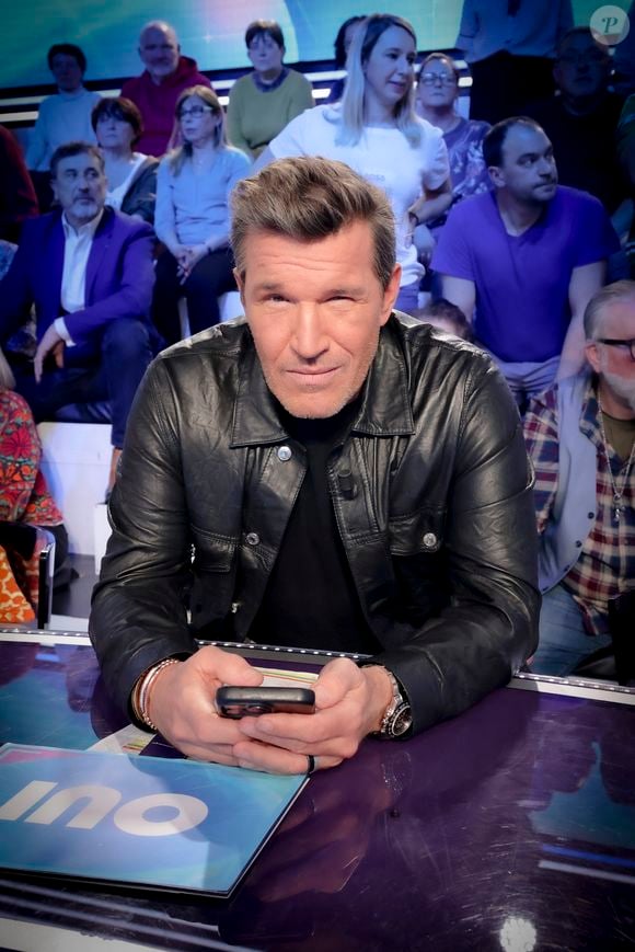 Exclusif - Benjamin Castaldi, sur le plateau de l’émission « TPMP » présentée par C.Hanouna et diffusée en direct sur C8, Paris, France, le 26 fevrier 2025. © Jack Tribeca / Bestimage