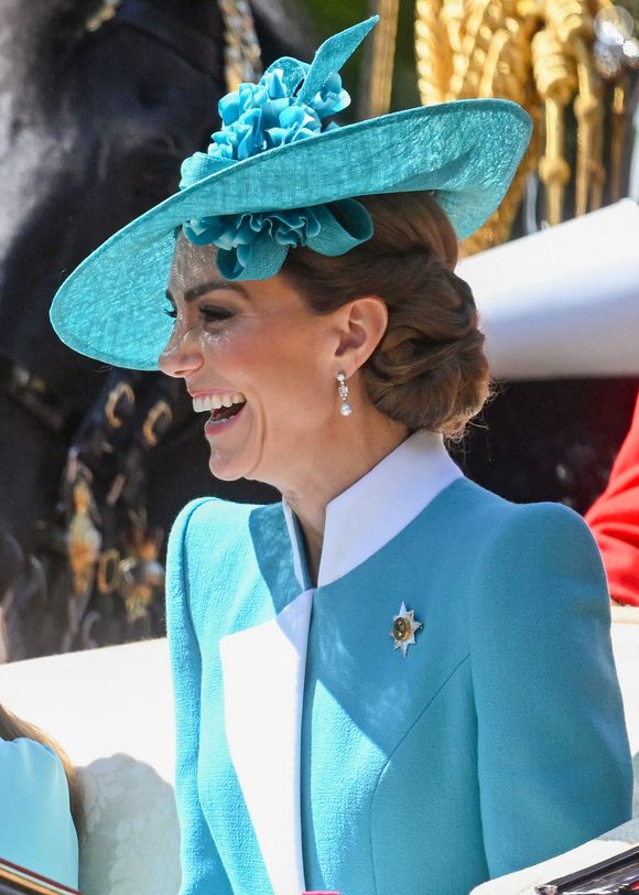 Catherine, princesse de Galles, lors du défilé des couleurs 2025, à Londres, Royaume-Uni, le 14 juin 2025. Photo by Zak Hussein/Splash News/ABACAPRESS.COM