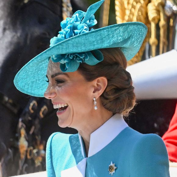 Catherine, princesse de Galles, lors du défilé des couleurs 2025, à Londres, Royaume-Uni, le 14 juin 2025. Photo by Zak Hussein/Splash News/ABACAPRESS.COM