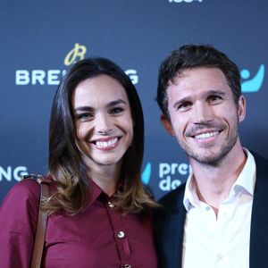 Marine Lorphelin (Miss France 2013) et son compagnon Stanislas Gruau - Dîner de charité Breitling à la Samaritaine pour l’association "Premiers de Cordée" à Paris le 4 avril 2024.  © Rachid Bellak/Bestimage