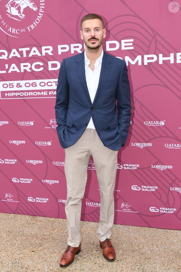 M. Pokora (Matt) au prix Qatar Arc de Triomphe à l'Hippodrome de Longchamp le 6 octobre 2024 © Rachid Bellak / Bestimage