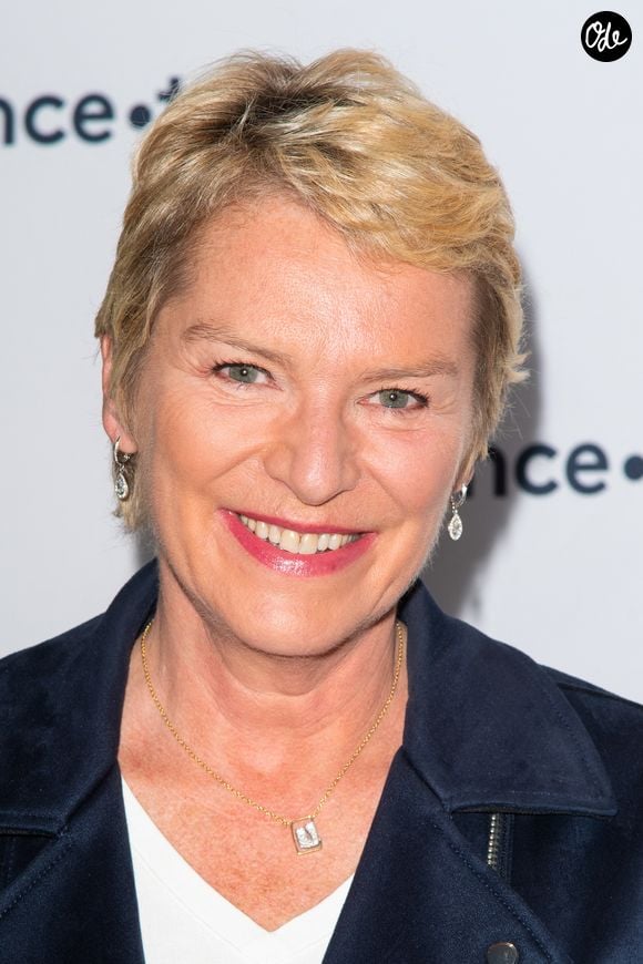 Élise Lucet lors du photocall dans le cadre de la conférence de presse de France Télévisions au Pavillon Gabriel à Paris, France, le 24 août 2021. © Pierre Perusseau/Bestimage