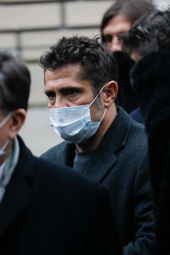 Bixente Lizarazu - Sorties des obsèques de Gérard Houllier en l'église Notre Dame de Grâce de Passy à Paris le 21 décembre 2020