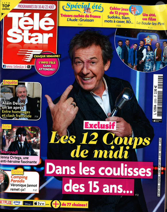 Couverture du magazine Télé Star paru le lundi 11 août 2025.
Crédit : Télé Star