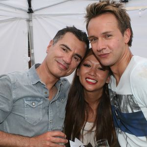 Laurent Luyat, Nathalie Nguyen (Masterchef 2), Cyrl Féraud - L'émission phare de l’avant-étape sur France 3, le "Village Départ" achève son dernier Tour à Chantilly le 24 juillet 2016.   © JLPPA / Bestimage