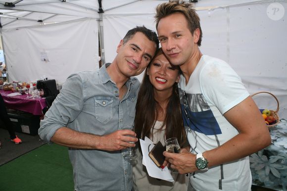 Laurent Luyat, Nathalie Nguyen (Masterchef 2), Cyrl Féraud - L'émission phare de l’avant-étape sur France 3, le "Village Départ" achève son dernier Tour à Chantilly le 24 juillet 2016.   © JLPPA / Bestimage