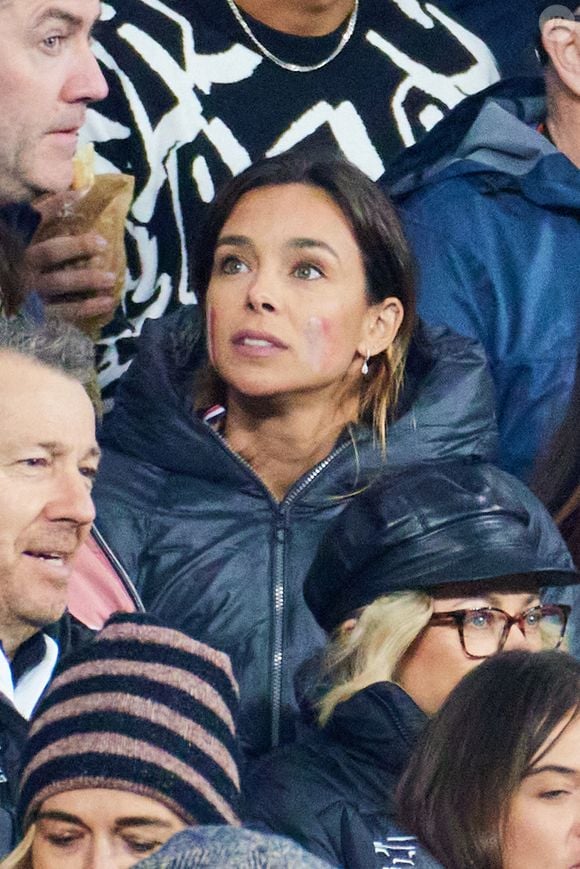 Marine Lorphelin (Miss France 2013) - People des les tribunes de la coupe du Monde de Rugby France 2023 - Match de quart de finale "France-Afrique du Sud (28-29)" au Stade de France à Saint-Denis 15 octobre 2023. © Moreau-Jacovides/Bestimage