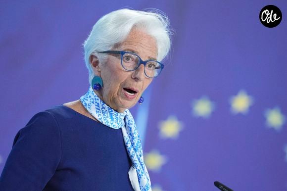 Christine Lagarde, présidente de la BCE, lors de la conférence de presse suivant la réunion du Conseil des gouverneurs de la BCE, Francfort-sur-le-Main - 24/07/2025 © Imago/PsnewZ/Bestimage